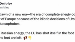 🇪🇺 🇷🇺 ЕС столько раз стреляет себе в ноги, что у него их уже не осталось, — Дмитриев

"Это начал