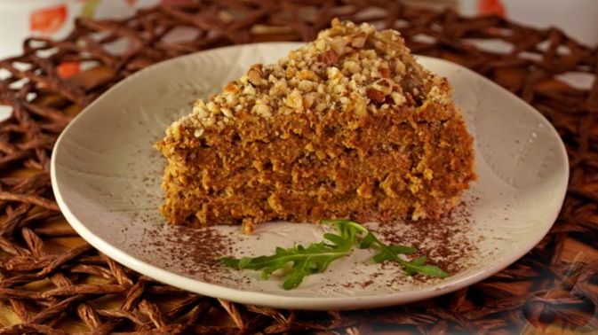 ОРЕХОВЫЙ ТОРТ С КОФЕЙНЫМ КРЕМОМ