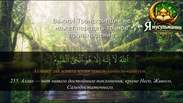 Аят Аль-Курси - величайший аят Корана - слушай для защиты утром и вечером. Целый час