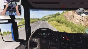 Scania S730 на Корсике 🏝️ Дальнобой в ETS2 на Logitech G29 🔥