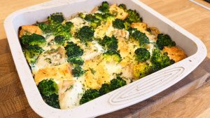 Запеканка с треской и брокколи — сочное и полезное блюдо для всей семьи!