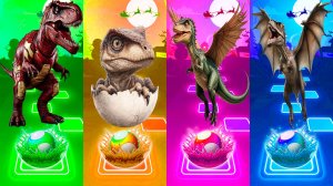 Coffin Dance Динозавры 350 уровень - Мультики про Динозавров | МУЛЬТФИЛЬМЫ ДИНОЗАВРЫ в Tiles Hop