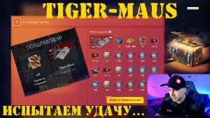 Открытие контейнеров Tiger Maus - Тигр Маус в Tanks Blitz
