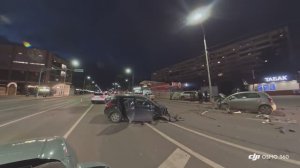 Вечерний Луганск. Большая авария в центре.