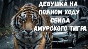 Водитель автомобиля сбила амурского тигра, который занесен в Красную книгу России.