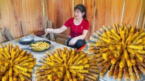 Готовлю жареные спринг роллы с начинкой и продаю их на рынке. Нхат