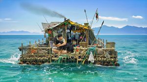 15 дней на океане / Выживание на мусорном плоту с моей собакой