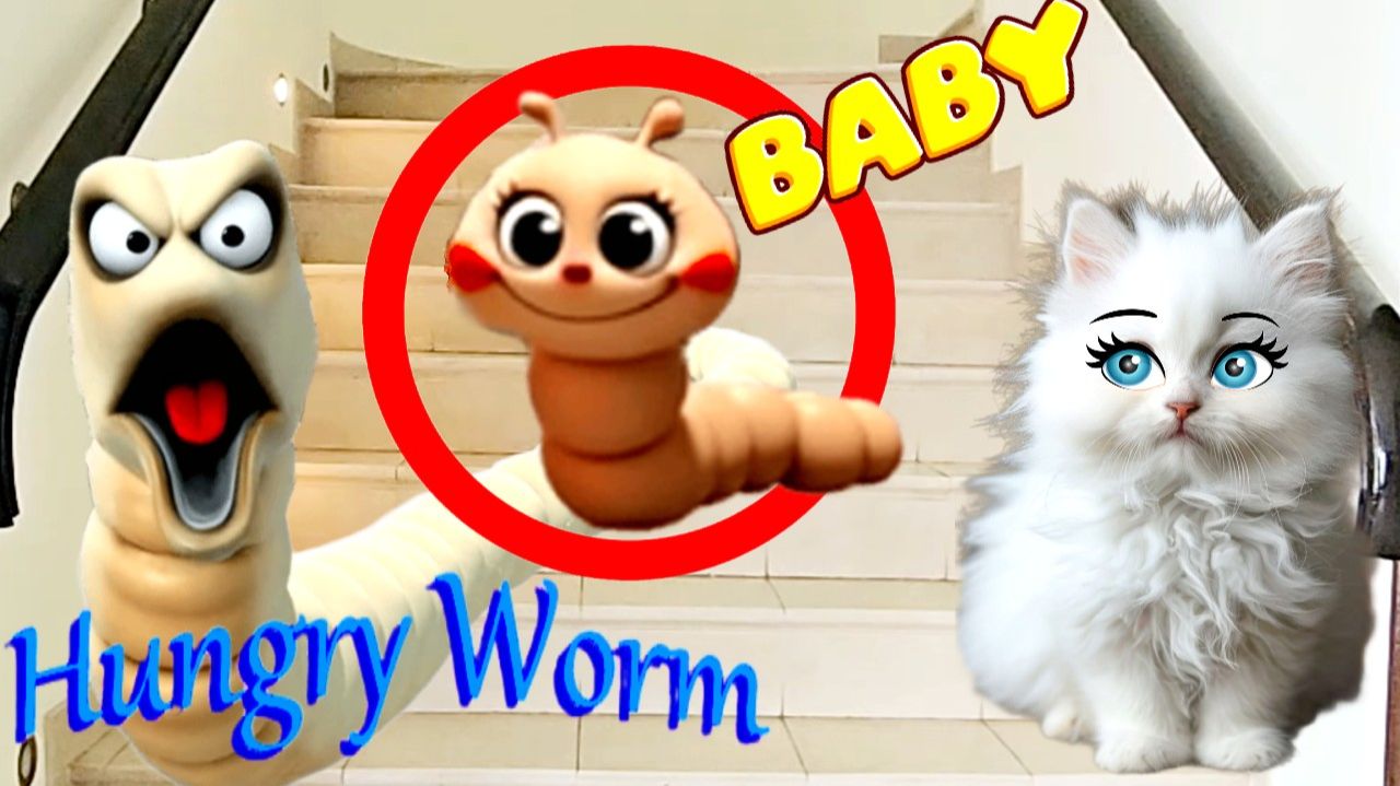 ДЕТЁНЫШ HUNGRY WORM у МЕНЯ Дома в Реальной Жизни!