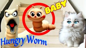 ДЕТЁНЫШ HUNGRY WORM у МЕНЯ Дома в Реальной Жизни!