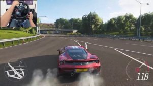 Ferrari 488 Pista: 720 сил 🔥 Заезд в FH4 на Logitech G29 🏁