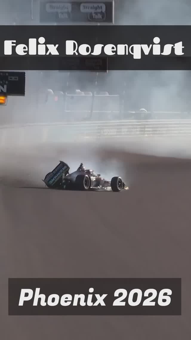 Феликс Розенквист жестко разбивает машину о стену в Финиксе