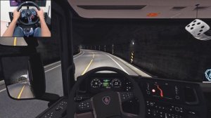 Scania S730 с двойным прицепом 🚛 Дальнобой в ETS2 на Logitech G29 🔥