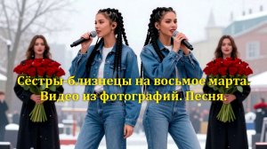 Сёстры-близнецы на восьмое марта. Видео из фотографий. Песня.