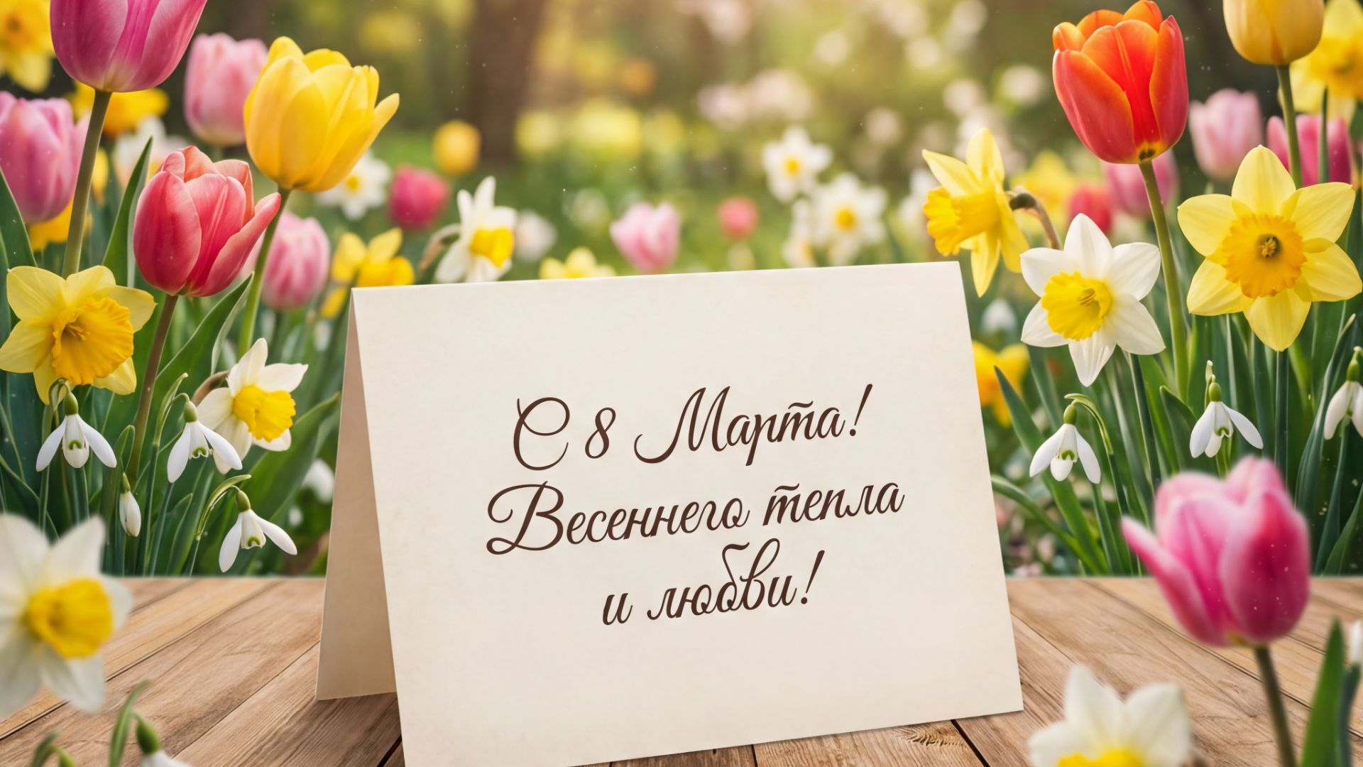 Поздравление с  8 Марта