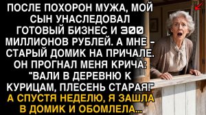 СЫН ПРОГНАЛ МЕНЯ В СТАРЫЙ ДОМИК… НО ЧЕРЕЗ НЕДЕЛЮ Я ЗАШЛА ВНУТРЬ — И ПРОСТО ОБОМЛЕЛА!