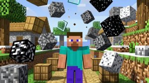 выживаю в minecraft но с выпаданием рандомных блоков
