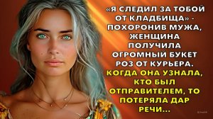 Я следил за тобой от кладбища - похоронив мужа, женщина получила огромный букет роз от курьера