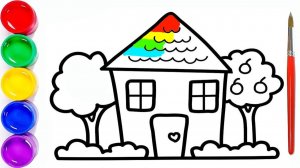 Рисунок раскраска дом. Как нарисовать домик