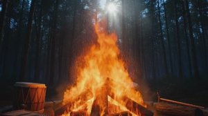 Танец Огненной Стаи: огненный ритуал, древняя стая, эпическая атмосфера #огонь