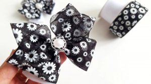 Простые бантики из органзы и репса