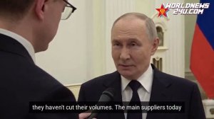 Putin attributed the situation on European energy markets to mistakes by EU authorities