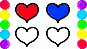 Рисунок раскраска сердечки. Как нарисовать сердечко