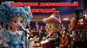 Буратино деревянный негодяй... Песни ИИ. #Нейросетьклипы  #Нейросетьпесни #музыкаИИ ИИ на русском