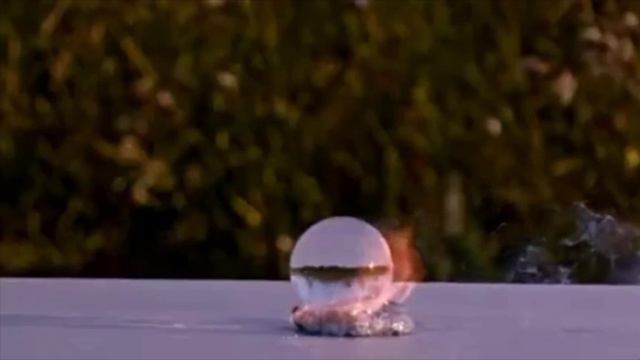 Вот что будет, если на кусочек калия положить шарик простого льда