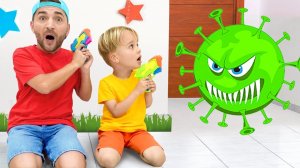 Влад против МИКРОБОВ! 😷🦠 Веселая битва за чистоту!