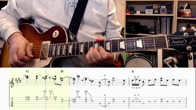 Creamy Blues Rock in A(solo,tab,backing track)