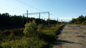 Звук железнодорожных колес: локомотив 2ЭС4К, электричка ЭТ2М, локомотив ВЛ10