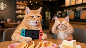 Мама-кошка работает в Starbucks и покупает Рыжику Nintendo Switch мечты! ☕️🐱🎮✨