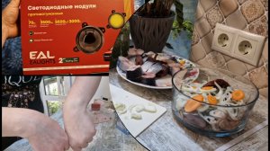 Немного продуктов, парфюм и косметика. Не хотела, но выбора не было. Снова солю рыбу