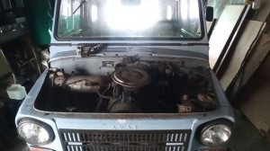 ЛУАЗ 969м. Часть1. Снятие двигателя. (Архив 2024)