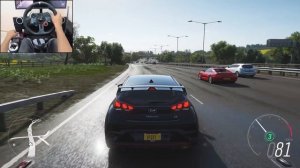 Hyundai Veloster N: горячий хэтч 🔥 Заезд в FH4 на Logitech G29 🏁