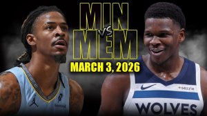 04.03.2026 | ОБЗОР МАТЧА | Миннесота Тимбервулвз - Мемфис Гриззлиз | Highlights