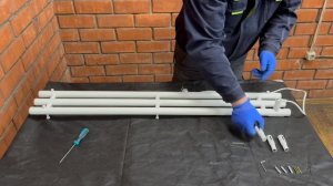 Монтаж вертикального полотенцесушителя