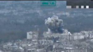 Прилет ФАБ-3000 по месту дислокации ВСУ в Лимане