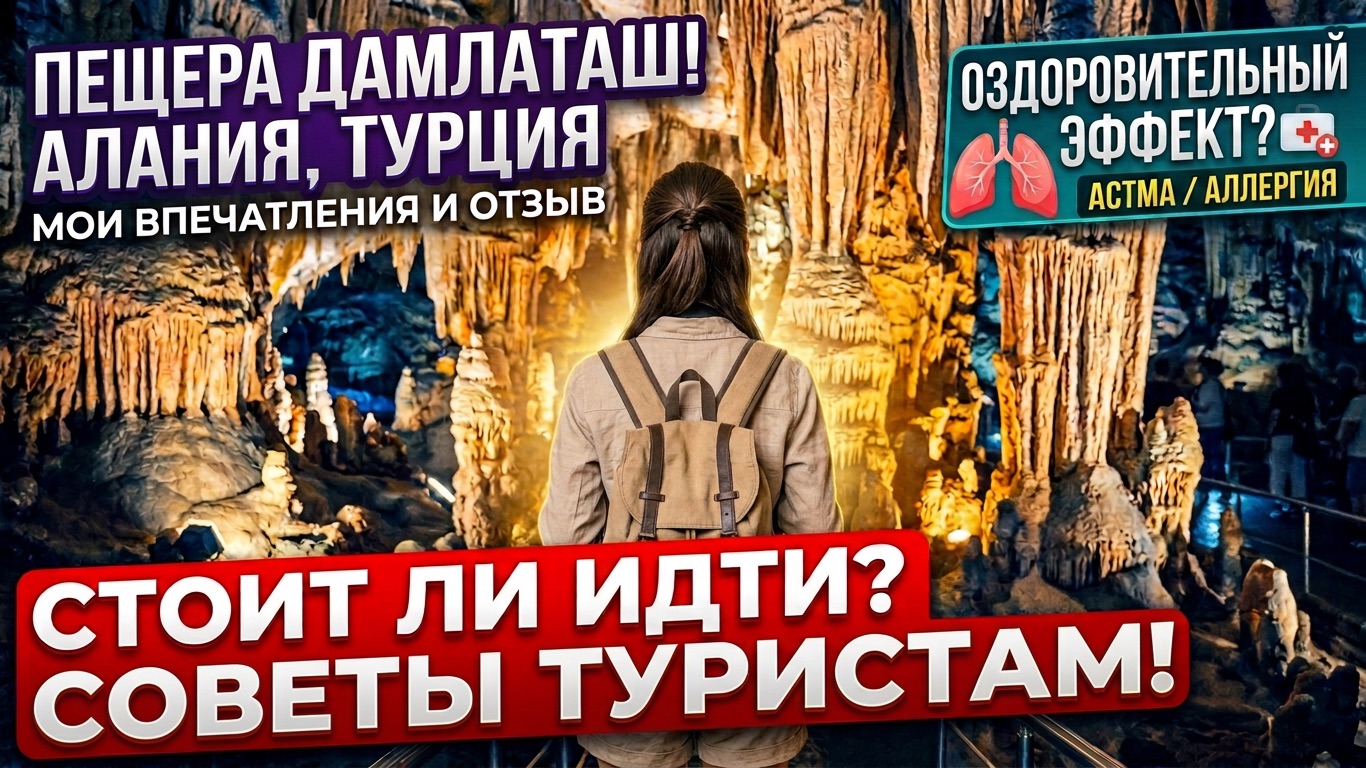 Страшная, но полезная пещера? Дамлаташ рядом с пляжем Клеопатра — Аланья, Турция 🇹🇷