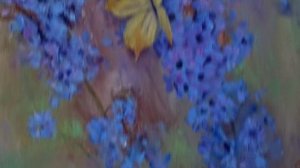 Дельфиниум и бабочки