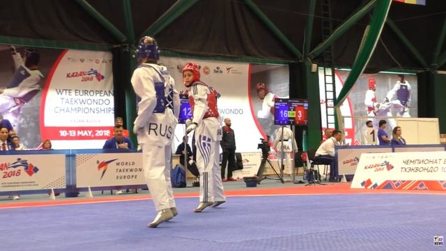 Татьяна Кудашова (Россия) vs Кристианы Тырологу (Греция). Чемпионат Европы, Казань-2018