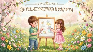 Детские рисунки к 8 марта.