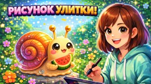 Забавная улитка рисунок