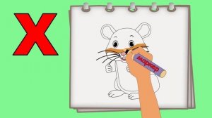 Рисуем букву Х. УЧИМ АЛФАВИТ. РИСУЕМ ЖИВОТНЫХ.