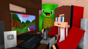 Как Джей Джей и Майки создают свои видео. Майнкрафт Мультик