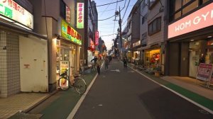 Токио Япония 2026 Прогулка в синий час по пригороду Хатанодай