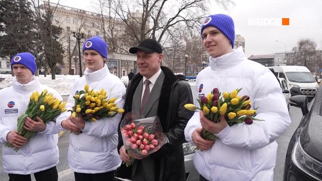 Акция "Цветы для автоледи" прошла в Москве
