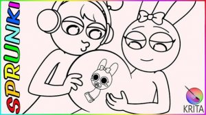 СПРУНКИ: РАСКРАСКА ДЛЯ РАЗВЛЕЧЕНИЯ История любви папы ОРЕНА и мамы ПИНКИ РЕАКЦИЯ