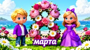 💐МИЛАЯ МУЛЬТИК-ПЕСЕНКА: ПОЗДРАВЛЕНИЕ С 8 МАРТА | Развивающие детские песни и мультики