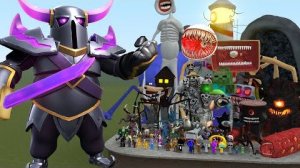Эволюция ПЕККА против всех монстров! Garry's Mod (Clash Royale)